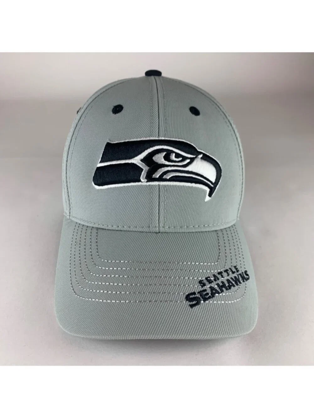 Seatle Seahawks NFL Team Apparel Gray Strapback Adjustable Hat